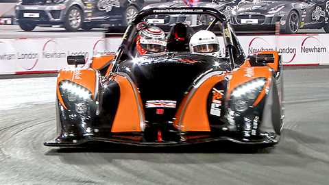 Our man James trying to keep his hands to himself in the tight cabin