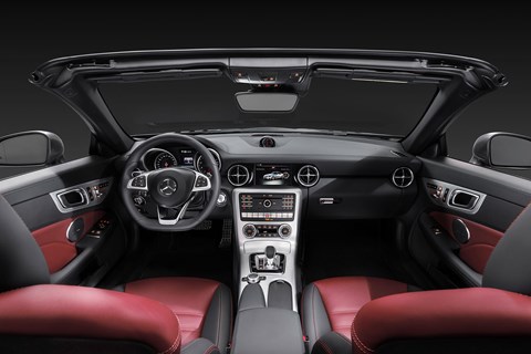 Inside cabin of new Merc SLC