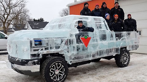 Canadian Tire's ice truck, created to promote a cold-weather battery starter. Brings a new meaning to 'Ice Road Truckers'