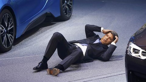 BMW CEO Krueger collapses mid-speed at Frankfurt motor show
