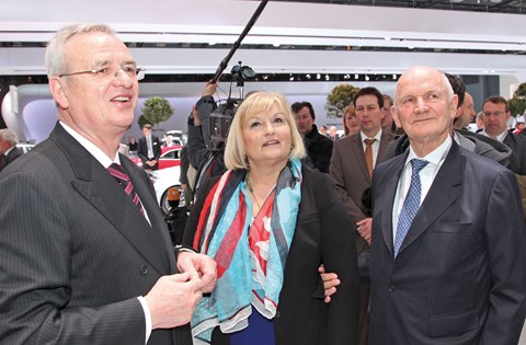 Ferdinand Piech (far right): no longer in charge at VW