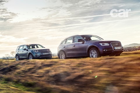 Audi Q5 meets Land Rover Discovery Sport in Norfolk
