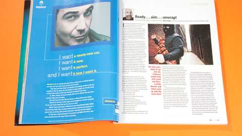 Ready... aim... unwrap! Alexei Sayle, CAR magazine, July 1999