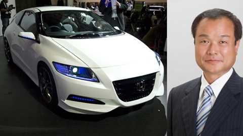 Honda CRZ concept at the 2009 Tokyo motor show; one of the cars unveiled by Honda CEO Takanobu Ito