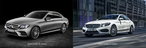 Mercedes E-class and Mercedes C-class