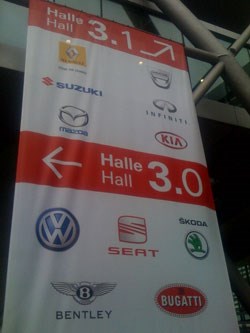 Where next? Frankfurt motor show is v confusing...