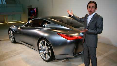 Nissan and Infiniti design chief Shiro Nakamura with his 2009 Essence concept