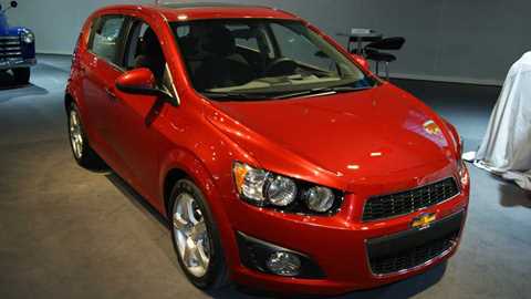 Chevrolet showed the Sonic as a hatch, as well as notchback