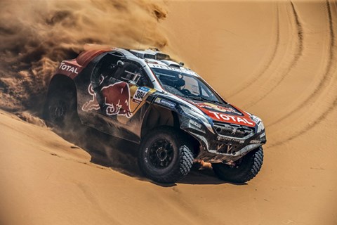 The 2008 rally raid car in action