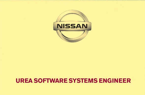 Taking the pee-pee? Nissan have urea software systems engineers