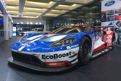 The Ford Performance PR machine gathers momentum. First customer GTs will be delivered late 2016, and the racer debuts at Daytona in a few weeks time, but Le Mans in June will be the V6 supercar's day(s) of reckoning.