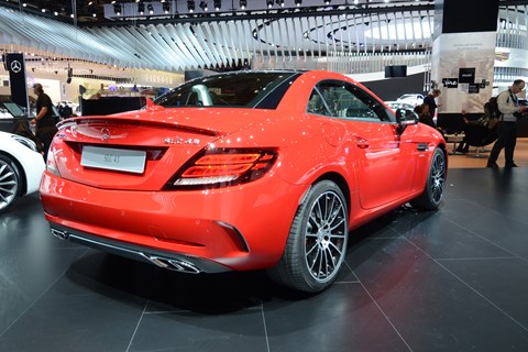 A new name and a new face for the Mercedes SLK, sorry, SLC. This is the new SLC43 AMG performance version