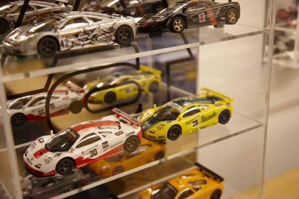 Gordon Murray's collection of toy McLaren F1 models