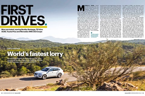 Letter of the month. The drag-coefficient on the Bentley Bentayga appears to be the same as the Prius - kindly pointed out by Alistair Drysdale