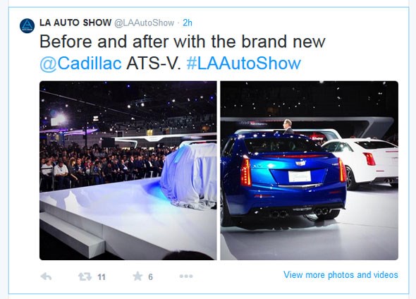 Cadillac ATS-V tweet