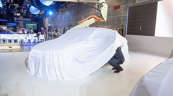 Under the covers: cars under wrap at LA auto show