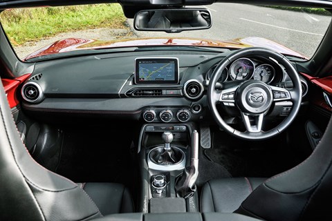 Inside the cabin of our 2016 Mazda MX-5