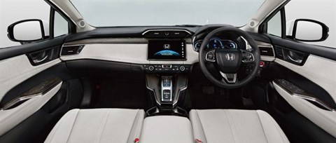 Inside the Honda Clarity's cabin