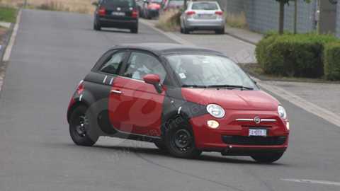 Fiat Cabrio spy photos: front three-quarters