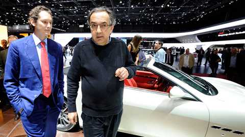 Ferrari chief Sergio Marchionne (right) with marketing whizz John Elkann