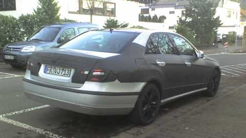 New Merc E-class. Under that black disguise lies Mercedes' new exec