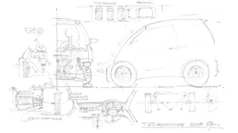 Gordon Murray's T25: the earlier technical drawings