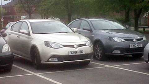CAR reader spied this pair of MG6s in a Manchester car park