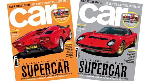 Two of CAR's supercar covers