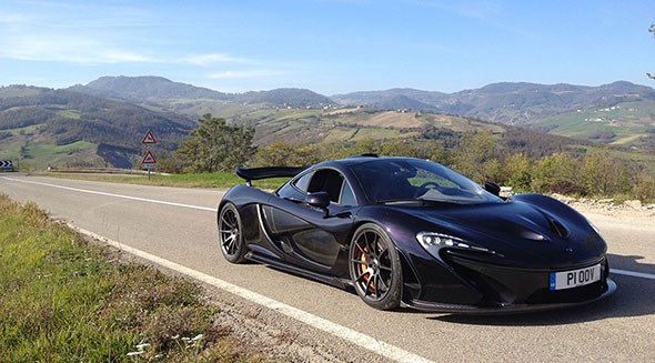 McLaren P1, after driving from Woking to Maranello