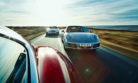 Porsche 911 vs Merc-AMG GT vs F-type R