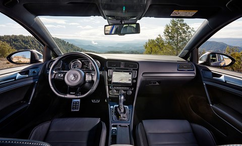 The VW Golf R cabin
