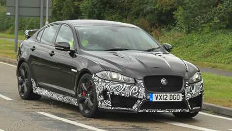 This is the new Jaguar XFR-S caught almost undisguised. It'll have 542bhp from its supercharged V8 engine