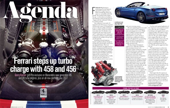 CAR magazine's Ferrari engine strategy scoop in August 2014 issue
