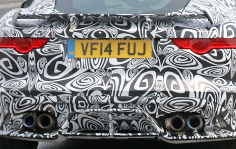 Spoiler, diffuser on 2016 Jaguar F-type SVR