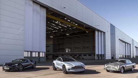 Aston Martin DBX outside the factory 