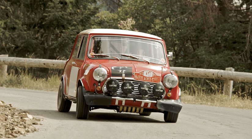 Classic Mini Cooper at the 1962 Monte Carlo Rally