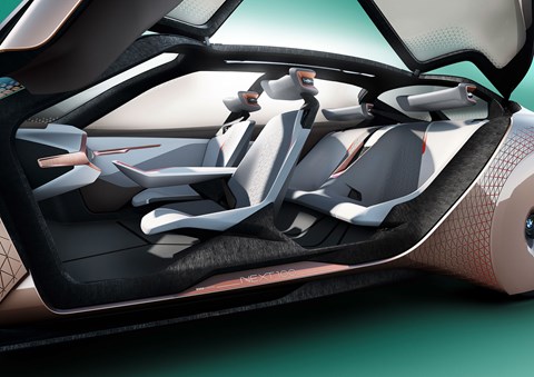 Inside the cabin of the BMW Vision Next 100
