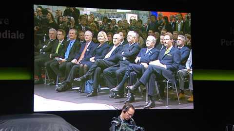 Emperor Piech and his entourage of VW executives - thanked at every press conference
