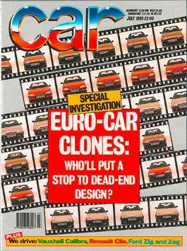 July 1990 CAR magazine issue cover