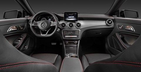 Scrubbed-up cabin inside 2016 Mercedes CLA